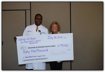Wings of Hope donation check