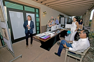 Todd Grondzki with artist Arturo Garcia and Abigail Garcia