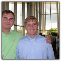 Brothers’ Night Out: Lucas, left, and Zach Zahorik