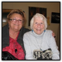Happy smiles from Vicky Levin, left, and Maxine McDonald
