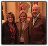 Event guests from California, Connie Via, Maureen Shul and Joe Via