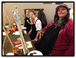 Sipping N' Painting Hampden Paint Night 6