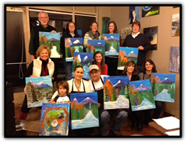 Sipping N' Painting Hampden Paint Night 7