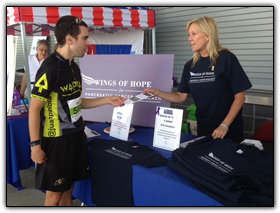 Stacy Ohlsson and participant in Step Up for Cancer Event